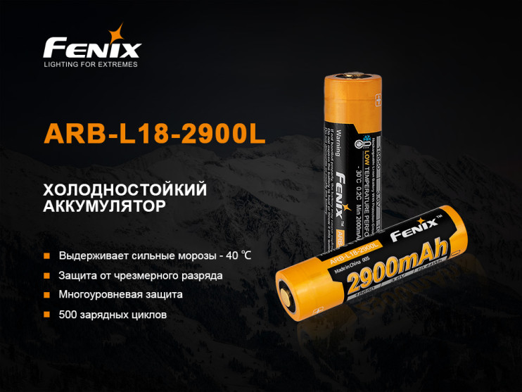 Акумулятор Fenix ARB-L18-2900l (2900mAh) 