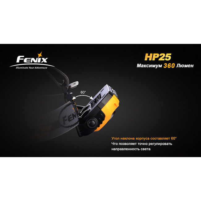 Налобний ліхтар Fenix HP25, сірий 
