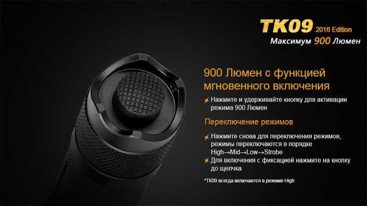 Тактический фонарь Fenix TK09 (2016)  