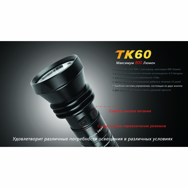 Тактический фонарь Fenix TK60  